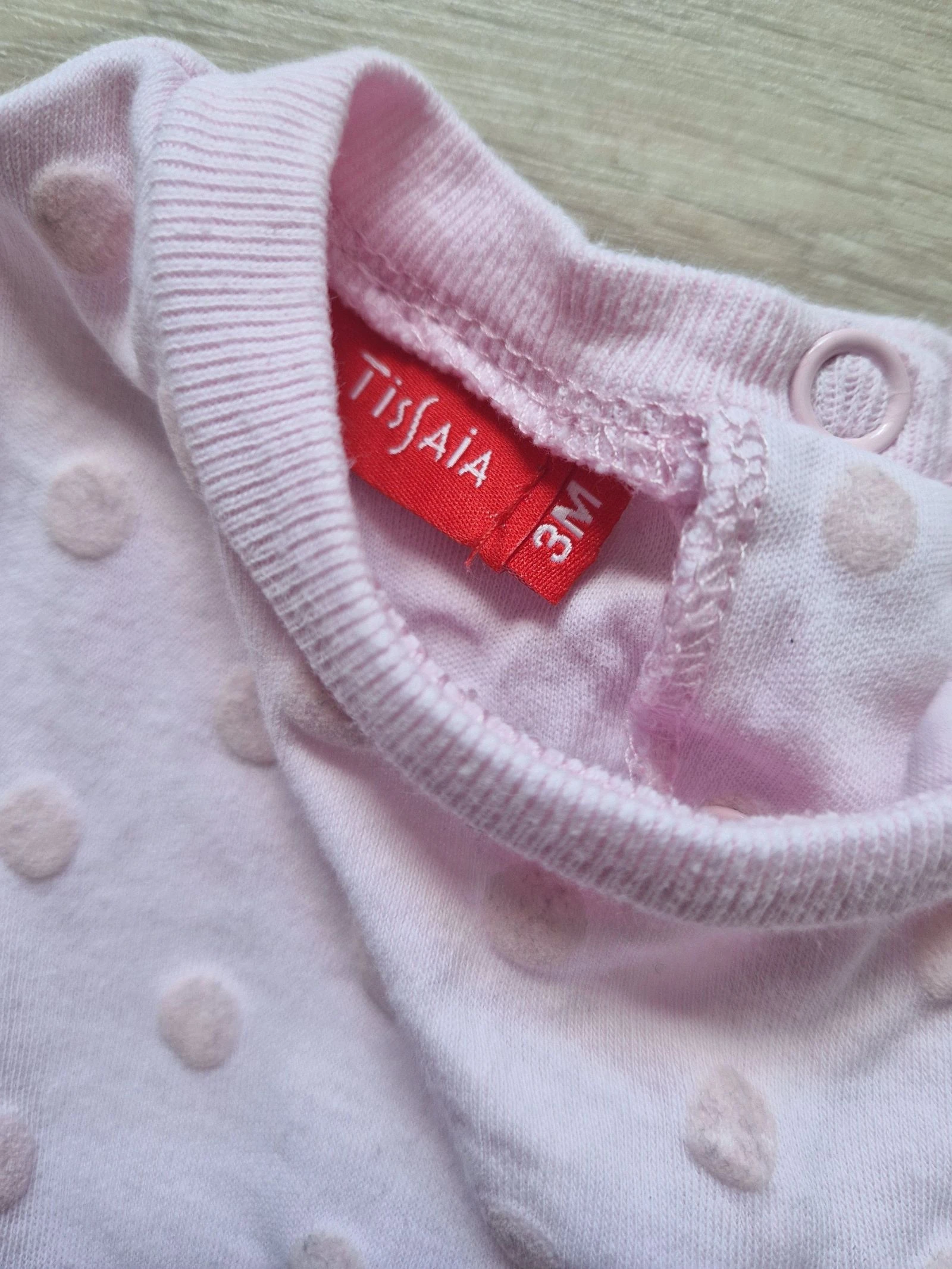 🌸 Tissaia baby girl dress – tulle pink & polka dots – size 3 months – very good condition – photo 4